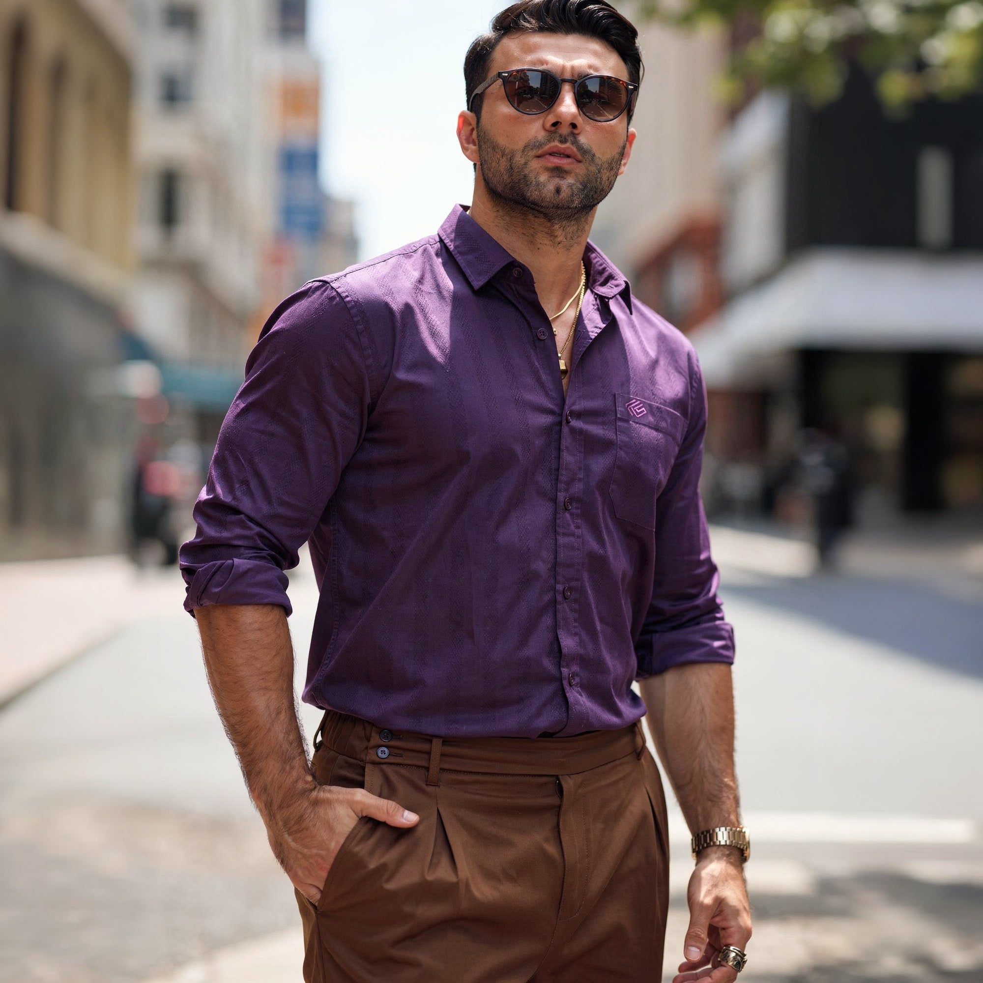 Professional man wearing premium cotton shirt for office and business casual style