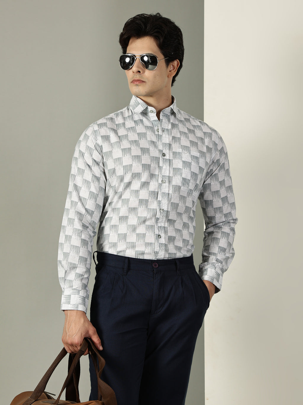 Oxford Print Premium Cotton Shirt