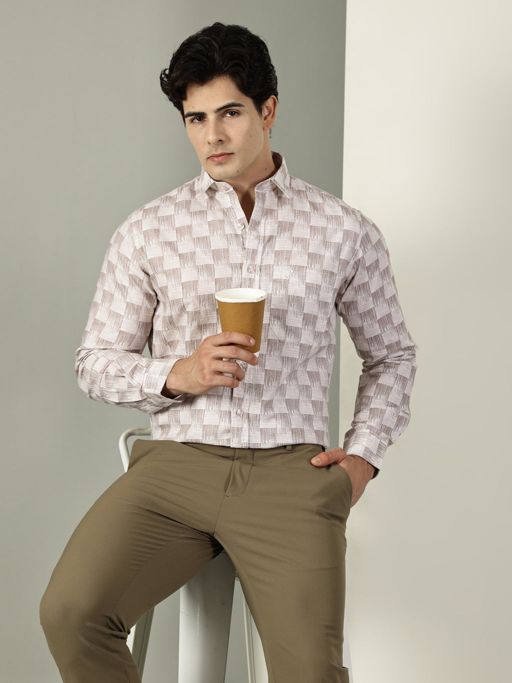 Oxford Print Premium Cotton Shirt