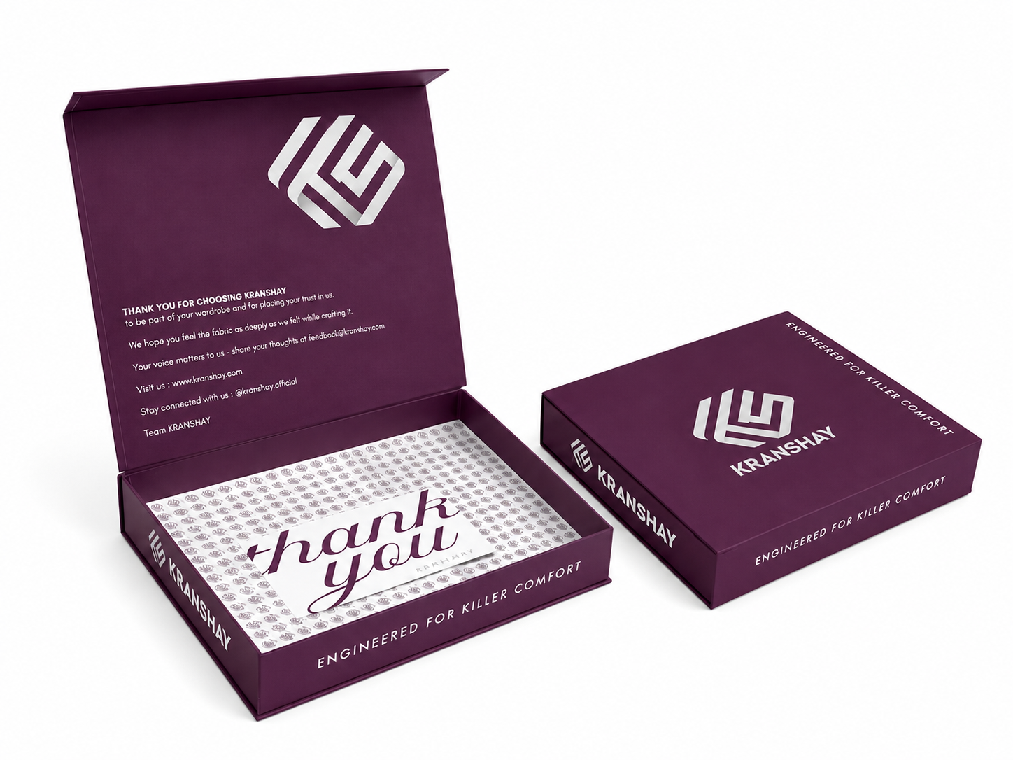 Kranshay signature packaging