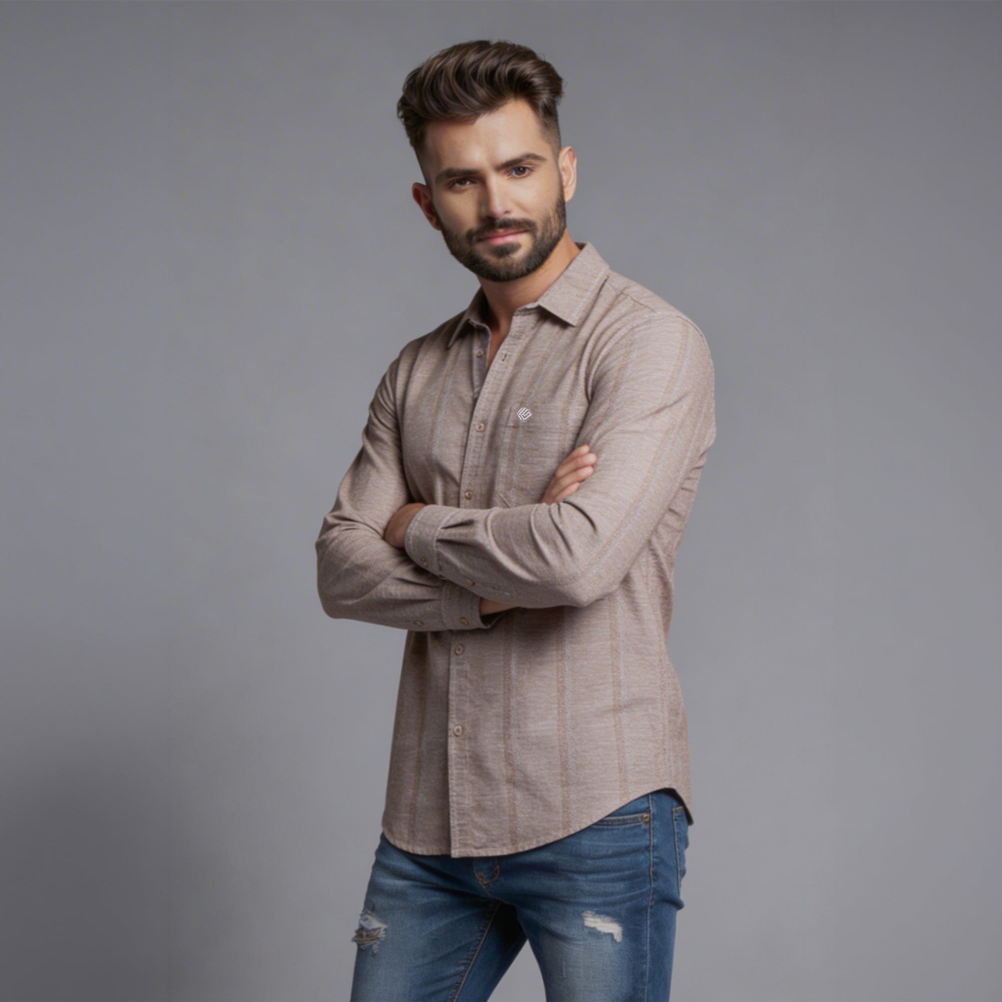 Cotton Linen Dobby Premium Shirt-thumbmail-3