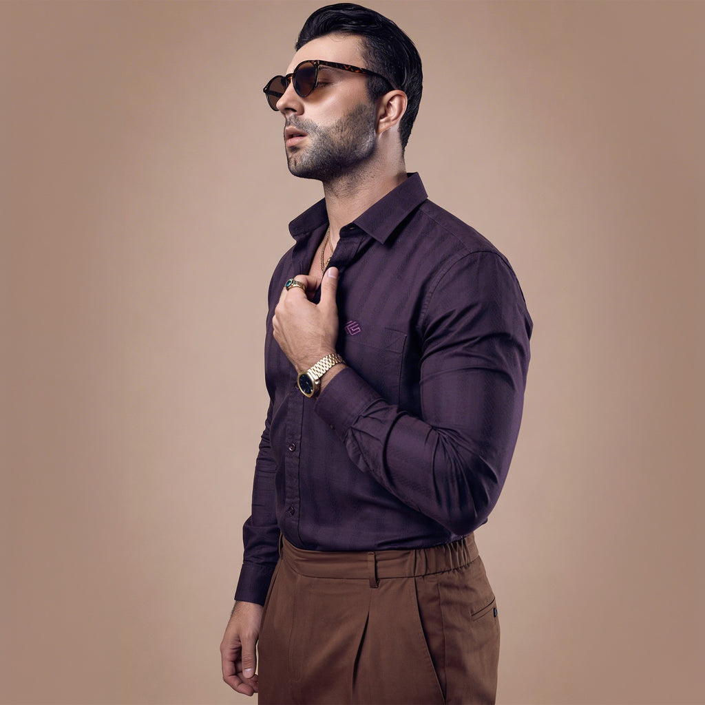 Slub Dobby Premium Cotton Shirt