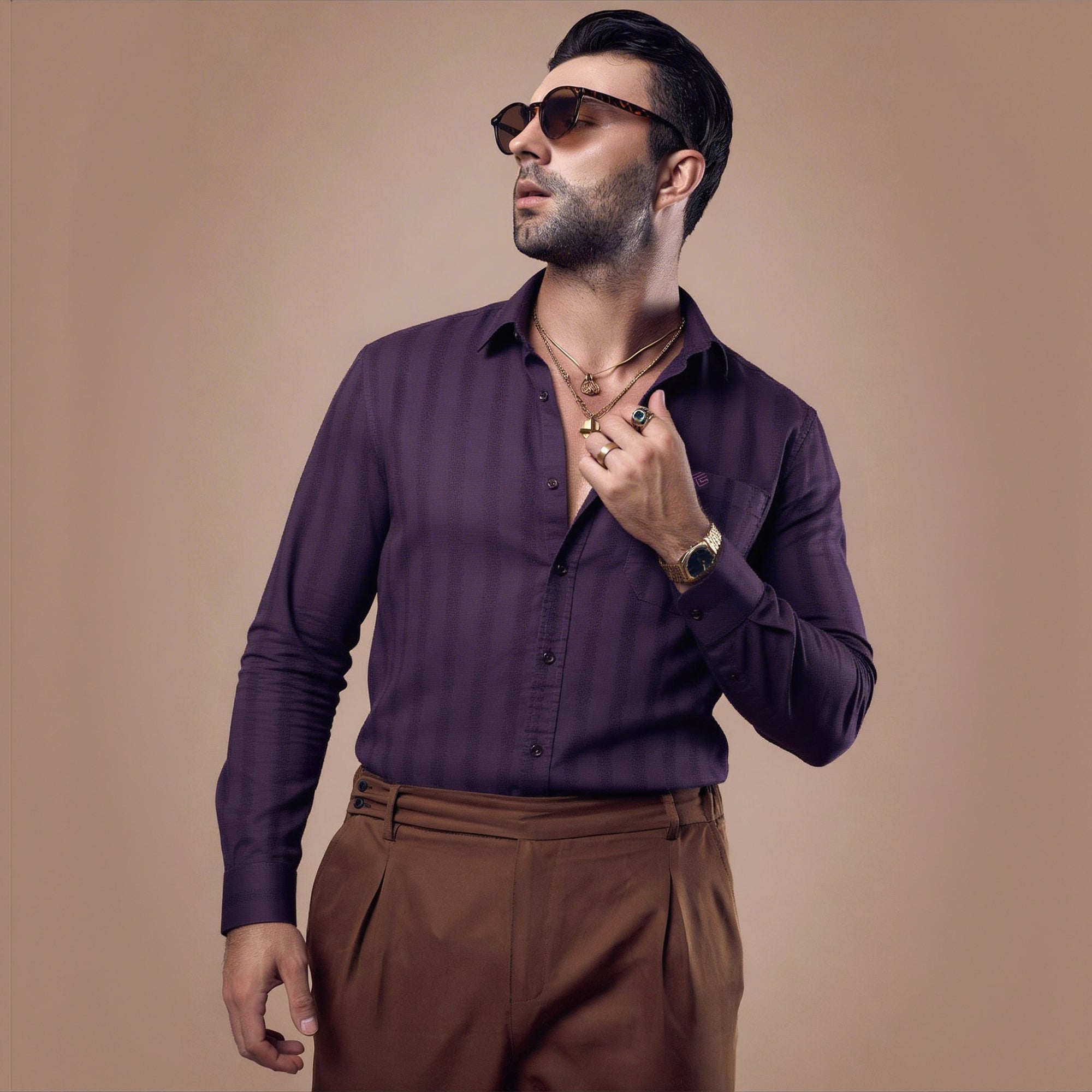 Slub Dobby Premium Cotton Shirt-thumbmail-3